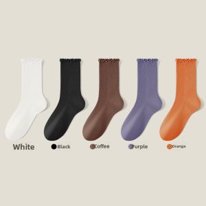 Miiow | Breathable Loose Long Tube Socks No-Cuff Maternity Socks Antibacterial Cotton Socks For Postpartum Women All Seasons Long Socks