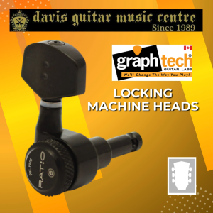 Graphtech PRL-8311-B0 Machine Head 3+3 Locking Black