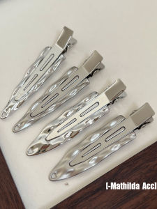 Silver Metal Seamless Hair Clips Womens Side Forehead Bangs Duckbill Makeup Hair Clips Small Card New Fashion Hair Accessories