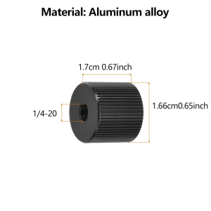 Aluminum Alloy 1/4" Female to Female Threaded Adapter Double Female Coupler Nut for Camera Tripod Light Stand Monitor Mount