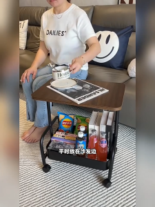 Vintage Small Cart Simple Coffee Table Home Bedroom Living Room Bedside With Wheels Storage Rack Creative Coffee Table