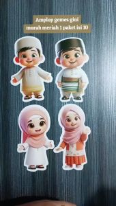 AMPLOP LEBARAN VIRAL AMPLOP PELUK 3D KARAKTER 1 PAKET ISI 10PC