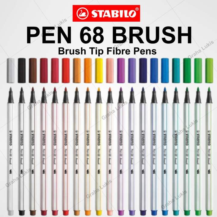 Pen Sets Stabilo Boss Pen 68 STABILO Pen 68 Brush 12 Colours