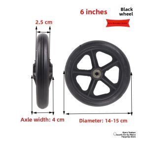 gumahus | 6/7/8 Inch Wheelchair Front Wheel Set with Ball Bearing Solid Wheel