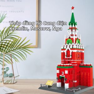 TAOZIAWA | Mô Hình Khối Xây Dựng Tháp Spasskaya Nổi Tiếng Của Kremlin