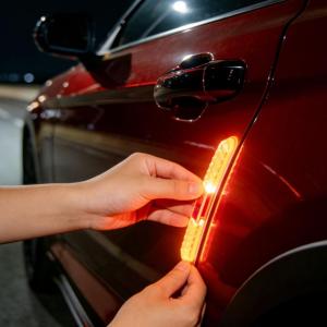 Motorcycles Electric Vehicles Solar Powered LED Flashlights Car Collision Warning Lights Car Decorations