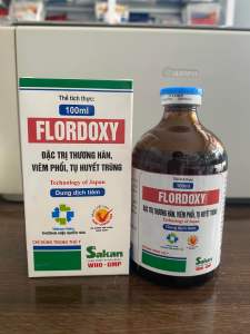 FLORDOXY sakan (100ml) dung dịch tiêm dứt điểm thương hàn viêm phổi tụ huyết trùng gia cầm gia súc