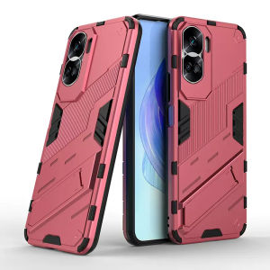 Honor 90 Lite Youth Edition Invisible Shockproof Frosted Punk Style Mobile Phone Case Acrylic Protective Cover with Stand