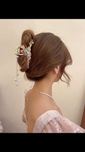 Jepit Rambut Korea Kupu Kupu Rumbai 11.3cm Retro Butterfly Tassel Oil Painted Hair Claw HCPT004B