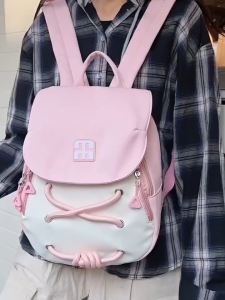 [Ready] Tas Ransel Wanita Korea Import Volume Besar Ins Tas Sekolah kanvas Siswa Perempuan Volume Tinggi Kapasitas Besar