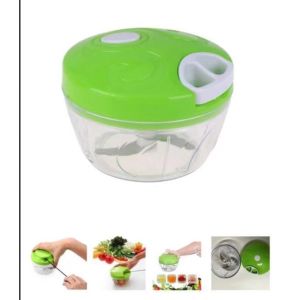 CHB HSM Multi-Function Manual Mincer Vegetable Meat Grinder Chopper Tool stainless steel blade (Green)
