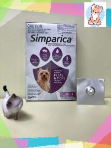 [ 1 viên] Viên nhai cho chó SIMPPARICA 2.6-5kg diệt nhanh chóng ve bọ chét.