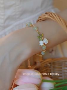 New Chinese Style Bell Flower Bracelet Womens Pendant Unique Ancient Style Hand Chain Best Friend Versatile Retro High-End Gift