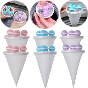 5Pcs Portable Washing Machine Filter Mesh Bag / Home Washing Machine Floating Mesh Bag / Reusable Hair Filter Cleaning Mesh Pouch for Removing Stains