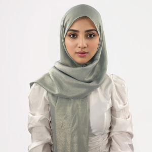 Jifang Bling Sparkling Plain Imitate Silk Pashmina Shawl Hijab Head Scarf Muslim Hijabs Shawls Tudung PW15