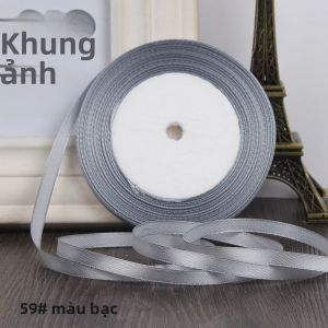 6mm Màu Tím Đậm Lụa Satin Organza Polyester Ruy Băng 22m Để May Tiệc Cưới Handmade Trang Trí Quà Tặng Đóng Gói Webbing