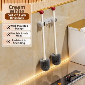 Wall-mounted Toilet Cleaning Brush for Stains Removal