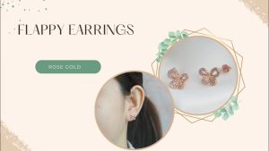 DAVINA Ladies Flappy Earrings Rose Gold Color Sterling Silver 925 - Anting Wanita Perak S925