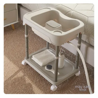 Chậu Gội Đầu Di Động Bên Cạnh Giường cho Bệnh Nhân và Người Già
