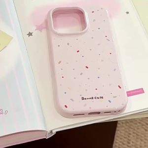Korean Full Screen Colorful Polka Dot Graffiti Soft Phone Case For iPhone 17 16 15 14 13 12 Pro Max Shockproof Protective Cover