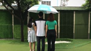 ร่มกอล์ฟสองชั้น กันแดด กันฝน UMBRELLA PGM BLUE COLOUR (YS002) สีฟ้า