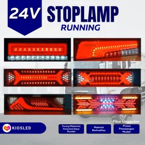24 Volt - Stoplamp Lampu Rem Belakang Running 1 Set Untuk Truck Part 2