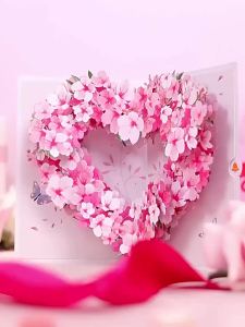 Thiệp Chúc Mừng Hình Hoa Trái Tim 3D Nổi Bật - Thiết Kế Thủ Công Độc Đáo Dành Cho Ngày Của Mẹ Kỷ Niệm Ngày Cưới Ngày Valentine Quà Tặng Sinh Nhật