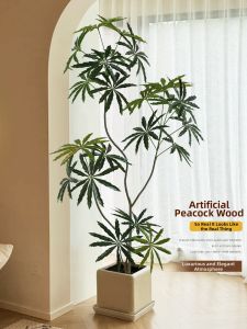 Living Room Decorative Fake Fishtail Palm Large Potted Artificial Plant