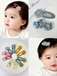 Cute Girl Childrens Hair Accessories Floral Fabric Side Hair Clips Handmade Headwear Hairpins for Wedding Party Daily Use