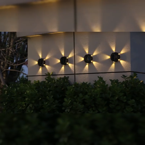 LED Solar Outdoor Light Waterproof Garden Lamp Fence Spotlight Wall Wash Atmosphere Light for Yard Balcony