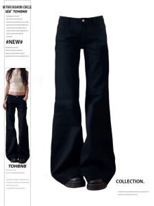 plus Size Womens Deep Blue Floral Print Denim 7/8 Length Pants Summer Loose Wide Leg Short Trousers Casual High Waist Jeans