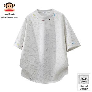 Paul Frank | Dyed & Embroidered Couples Casual T-Shirt Summer