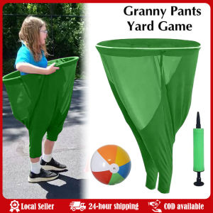 Freaky Party Games Pants with 2 Bouncy Balls and 1 Air Pump Outdoor Games Field Family Reunion Game for Kids Adults Granny Pants Party Rush Yard Game The Ultimate Backyard Party Game Funny Games Parent Child Pitching Game Props And Toys