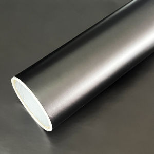 Premium Matte Satin Metallic Gray Vinyl Wrap Film Car Sticker Decal With Air Release Self Adhesive