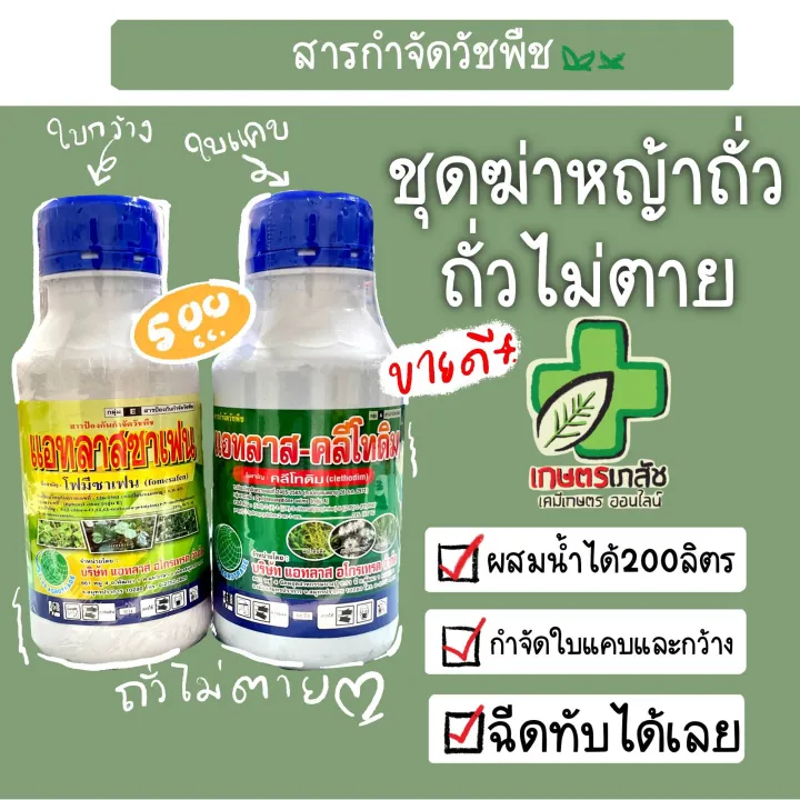 ชุดฆ่าหญ้าในถั่ว ขนาด 500cc ปลอดภัยต่อต้นถั่ว