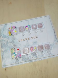 เล็บเจลแท้ เล็บเท้าเจลแท้พร้อมแปะฟรีกาวตะไบ เล็บเจลแท้สีลูกแก้ว