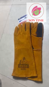 Găng tay hàn INGCO HGVW02 16inch bao tay da hàn bảo hộ lao động da bò thật chịu nhiệt hàn tig mềm mại