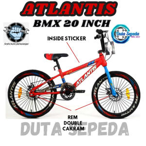 sepeda anak laki BMX usia 8 - 9 - 10 sampai 12 tahun ukuran 20 Inch REM CAKRAM DAN V-BREAK