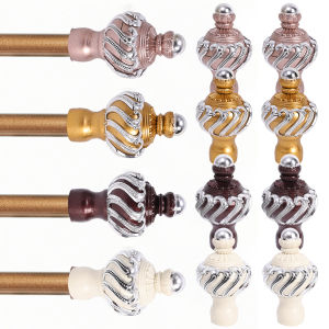 Vintage Roman Curtain Rod Cap Drapery Rail Ends Roman Rod Plug Decorative Head Household Window Decorative Accessories
