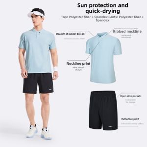 Erke | Quick-dry Summer Mens Badminton Sports Set