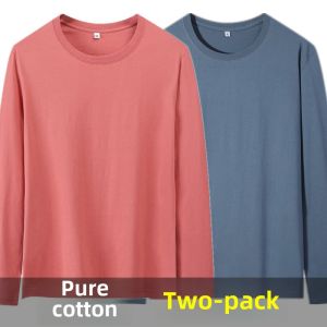 100% Cotton Pure Color Long Sleeve T-Shirt