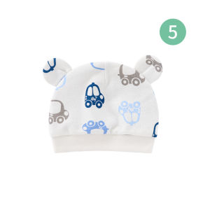 Baby Cotton Hat Summer Style Boys Infant Protection Cap Breathable Sunscreen Wearable Elastic Band Baby Headwear for 0-6 Months