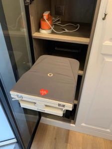 Cloakroom For Home Foldable Wardrobe Cabinet Ironing Board Hidden Ironing Board Electric Iron Rack Push-Pull Damping Ironing Clothes