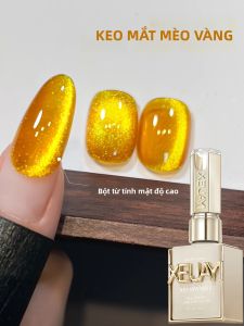 Sơn Gel Móng Tay Mắt Mèo Vàng XEIJAYI 15ML Bán Vĩnh Cửu Sử Dụng Tia UV/LED Trang Trí Móng Tay Tự Làm Cho Salon Bộ Sưu Tập Mùa Đông