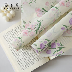 Thickened Snow Pear Floral Gift Wrapping Paper Inner Lining Decorative Bouquet Base DIY Spring Day Tulip Hand Torn Paper
