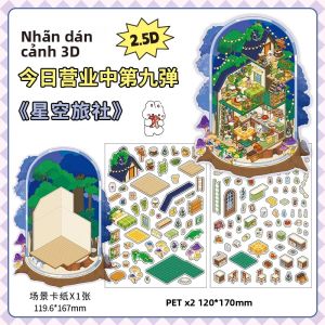 Bộ Sticker Trang Trí Nhà Cửa Hình Cảnh Quan Biển Sâu 3D Dễ Thương Tự Làm Dạng Cabin Bỏ Túi Hoạt Động Dán Xếp Chồng Dành Cho Trẻ Em Quà Tặng Sinh Nhật