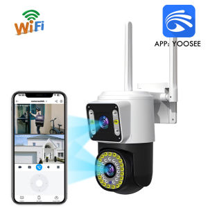 FNKvision YOOSEE กล้องวงจรปิด 4G แสดงผลในพื้นที่กลางแจ้งบนจอ 2 จอ 8MP มีระบบมองคืนและใช้งานซิมฟรี 7 วัน
