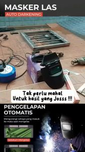 KALLA TaffGUARD Masker Helm Las Full Face Otomatis Gelap Terang Listrik Auto BONUS Senter LED 5100B