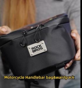 ROCKBROS Motorcycle Front Bag Anti-collapse Waterproof 2L Big Capacity Phone Holder E-Bike Handle Bar Bag Motorcycle Accessories