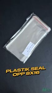Plastik Seal OPP 8x16 (100 lembar) / Plastik Seal 8 x 16 Bening Lem Rekat Sendok Prasmanan Tisue Undangan